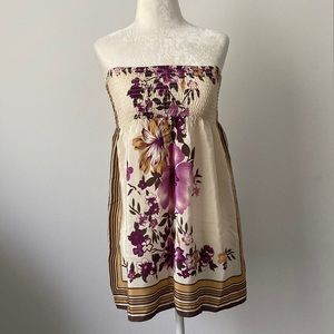 Petticoat Alley Flower Print Tube Top